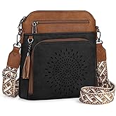 RAINSMORE Crossbody Bags for Women Leather Crossbody Purse Designer Womens Shoulder Handbags Trendy Cross Body Purse