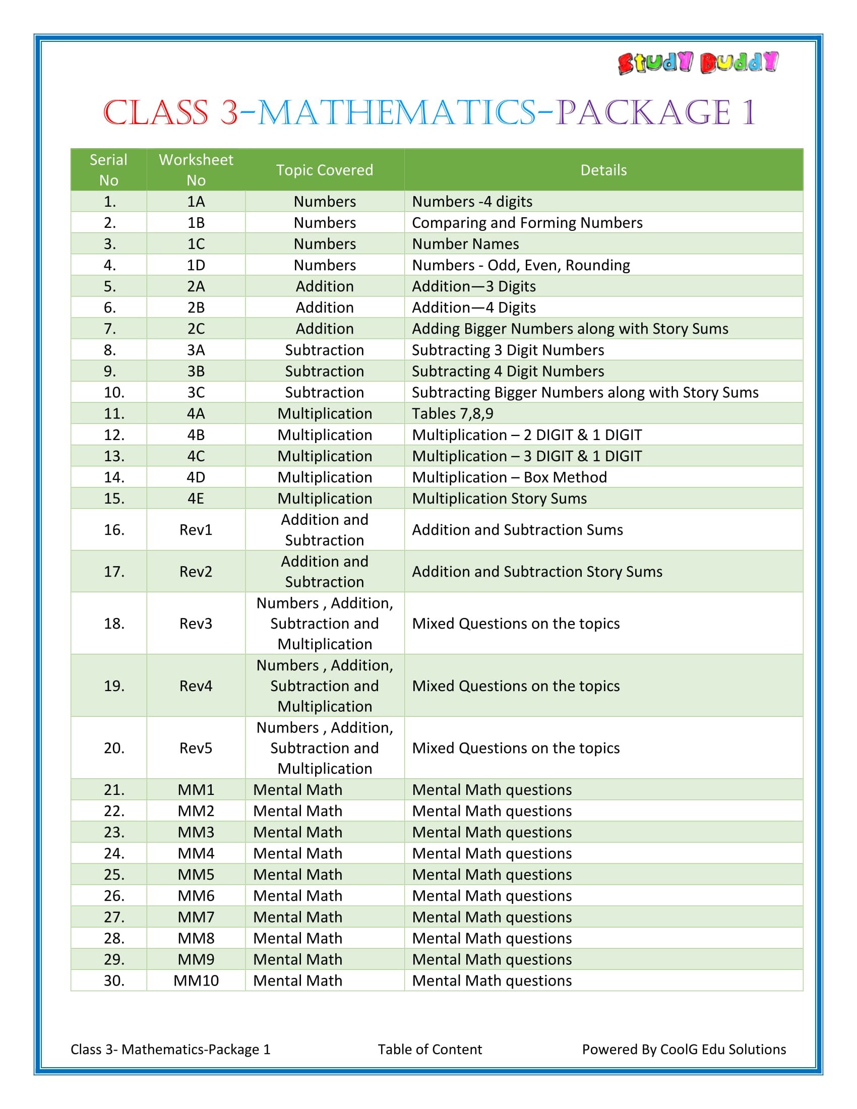 Buy Studybuddy Grade 3 Math Kids Practice Worksheet Learning Activity Book For Class 3 Cbse Icse Syllabus Book Online At Low Prices In India Studybuddy Grade 3 Math Kids Practice Worksheet Learning Activity Book