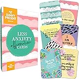 Sunny Present Less Anxiety Affirmation Cards - 45 Beautifully Illustrated Cards To Help Stress & Anxiety