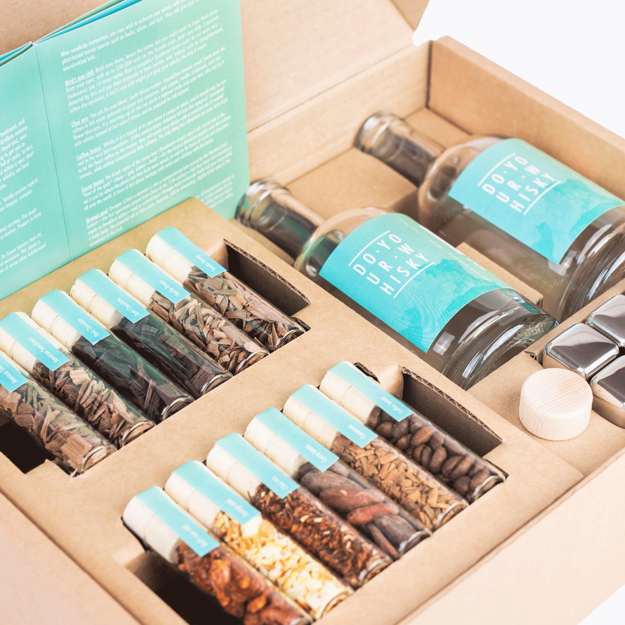 DO Your Whisky | DIY Whisky Geschenkset für Männer | Whisky selber Machen Set mit 12 Gewürzen & Holzchips | Whiskey Set & Whiskey Geschenk zu Vatertag, Geburtstag & Weihnachten