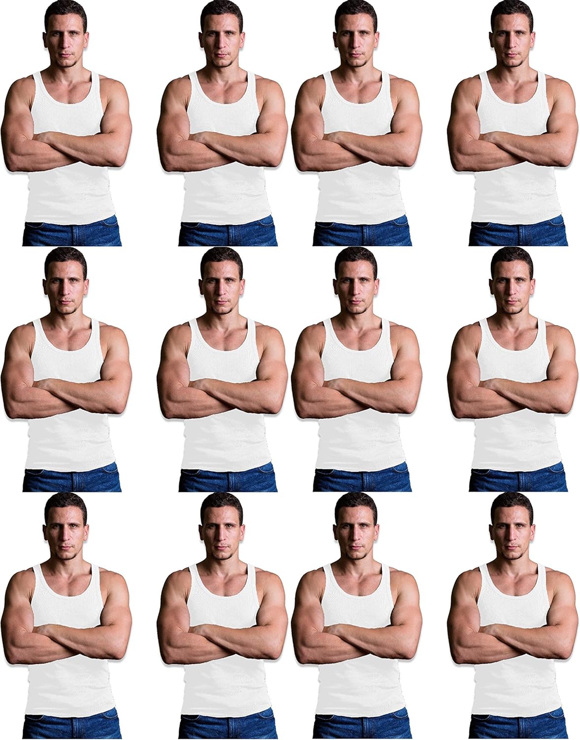 Andrew Scott Men's 10-Pack Color A Shirt Tank Top Undershirts at  Men’s Clothing store