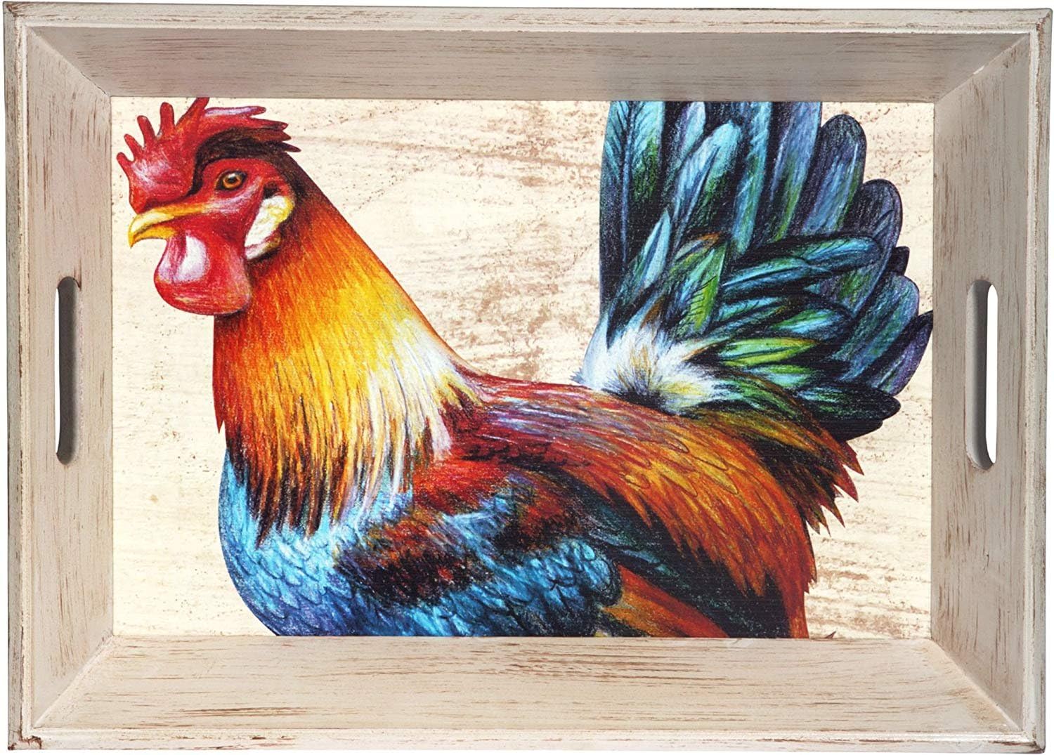 Best Beyond Home Essentials Wood Rooster Tray