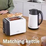 Bosch DesignLine Toaster 2-Slice Stainless Steel 970 W White view 2