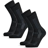 DANISH ENDURANCE Premium Hiking Socks, Merino Wool, Thermal Socks, Men & Women 2 Pack