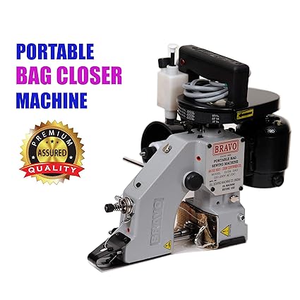 Bravo Bag Closer Machine Single Needle with Pump(Standard,White)