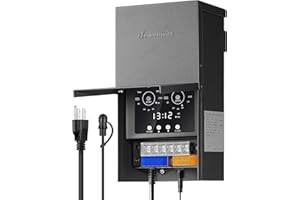 DEWENWILS 300W Low Voltage Landscape Transformer, 2 Zone Independent Control, 120V to 12V/14V AC, Outdoor Landscape Lighting Transformer with Timer & Photocell Sensor, Weatherproof