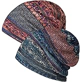 Jnxuoq 2 PCS Skull Cap Slouchy Beanie Set Skullies Beanies for Women Men Warm Knit Chemo Headwear Cancer Hats Lightweight