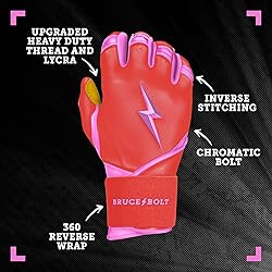 BRUCE BOLT Bader Series Long Cuff Pink Batting