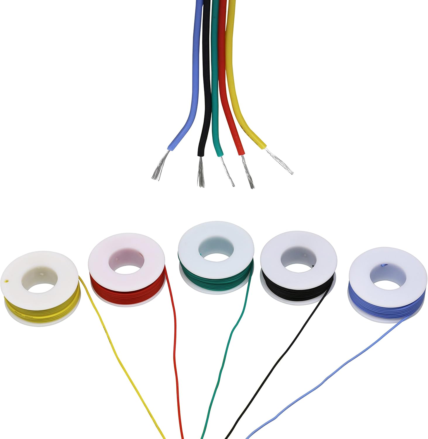 Striveday 30 AWG Flexible Silicone Wire Electric wire 30 gauge Coper Hook Up Wire 300V Cables electronic stranded wire cable electrics DIY BOX-1 - - 