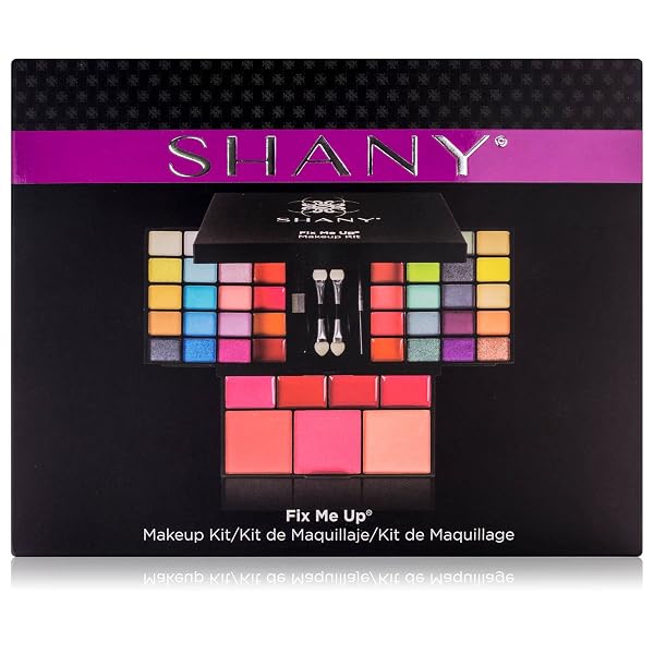 SHANY ‘FIX ME UP’ MAKEUP KIT – COMPACT TRAVEL MAKEUP PORTABLE GIFTABLE ADULT AND TEEN MAKEUP SET EYE SHADOWS, LIP COLORS, BLUSHES, AND APPLICATORS