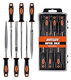 DIFFLIFE 7'' Needle File Set - Carbon Steel 6-Piece