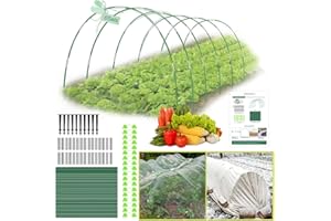 MQHUAYU 36 Pcs Garden Hoops for Raised Beds, 6 Sets of 8.5 FT Long Garden Hoops, Rust-Free Fiberglass Greenhouse Hoops Grow Tunnel for Netting, DIY Plant Support Garden Stakes for Row Cover