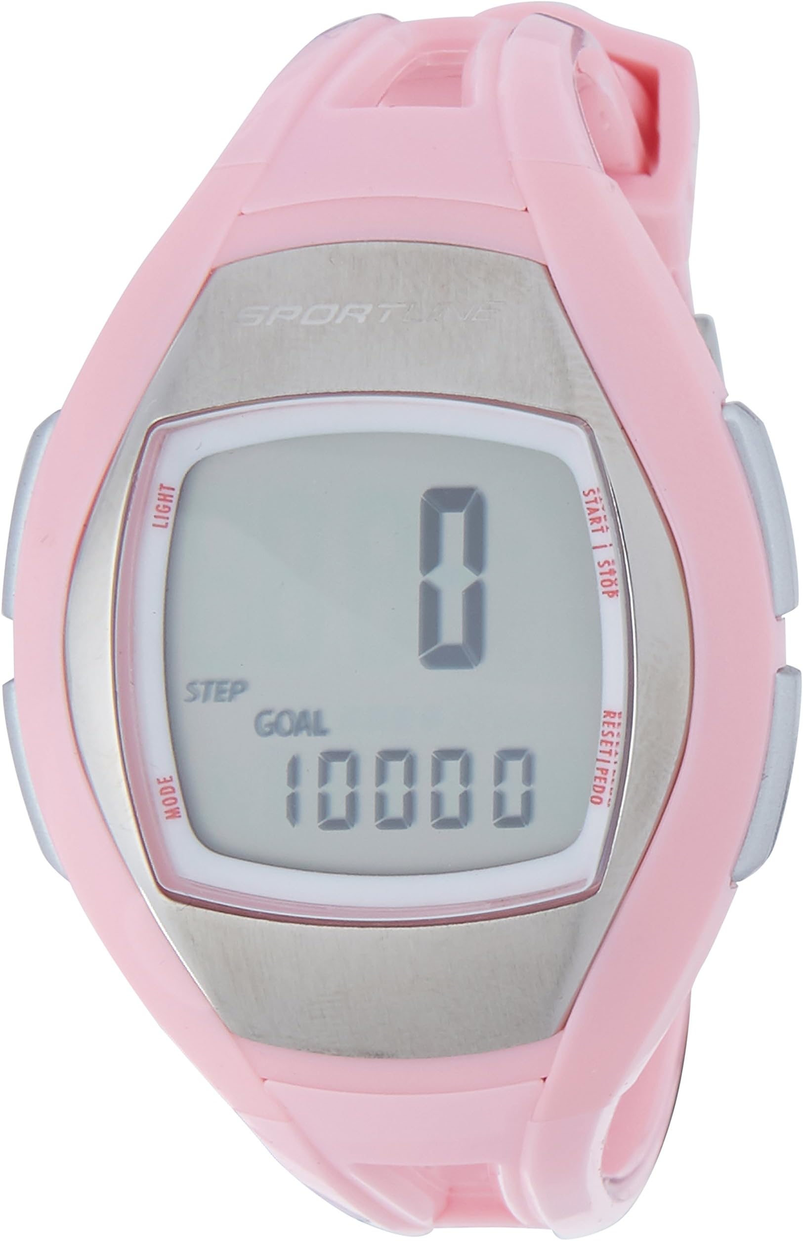 Sportline Women's Solo 925 Heart Rate Monitor and Pedometer - Silver with Pink Strap