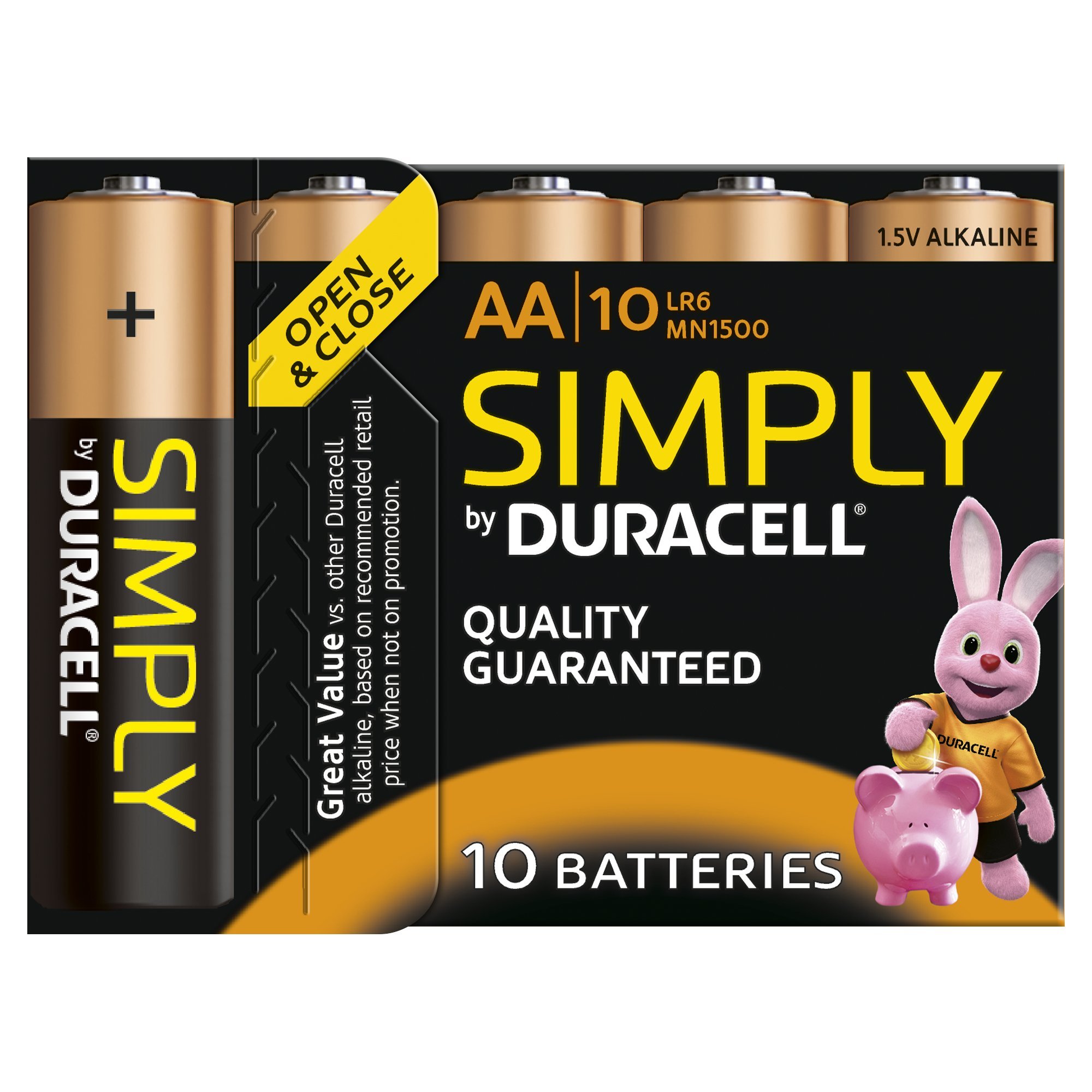Duracell Simply Alkaline Batteries – AA x10