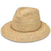 Wallaroo Hat Company – Women’s Malibu Fedora – Wide Brim Natural Fiber Sun Hat with Adjustable Sizing for Medium Crown Sizes
