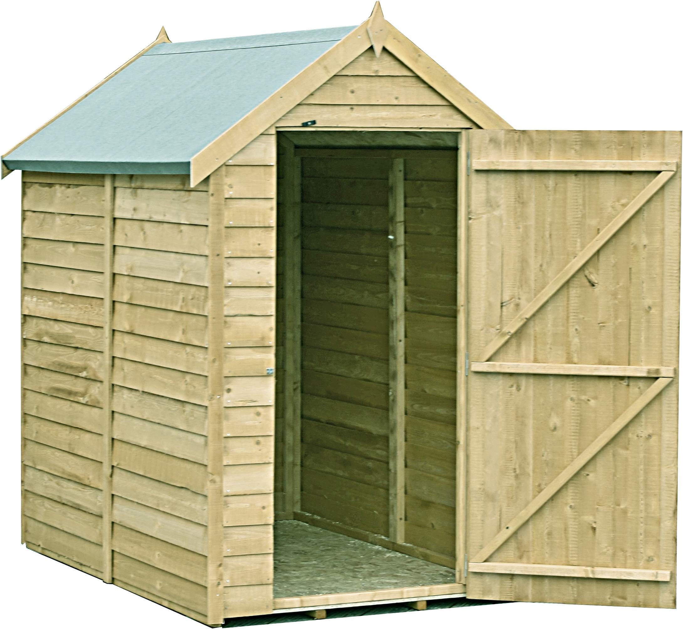 Shire Overlap 6x4 SD Value PT Shed, Brown