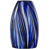 Karyfine Oval Glass Lamp Shade Only Art Glass Lamp Covers Light Fixture Replacement for Kitchen Island Mini pendant Ceiling L