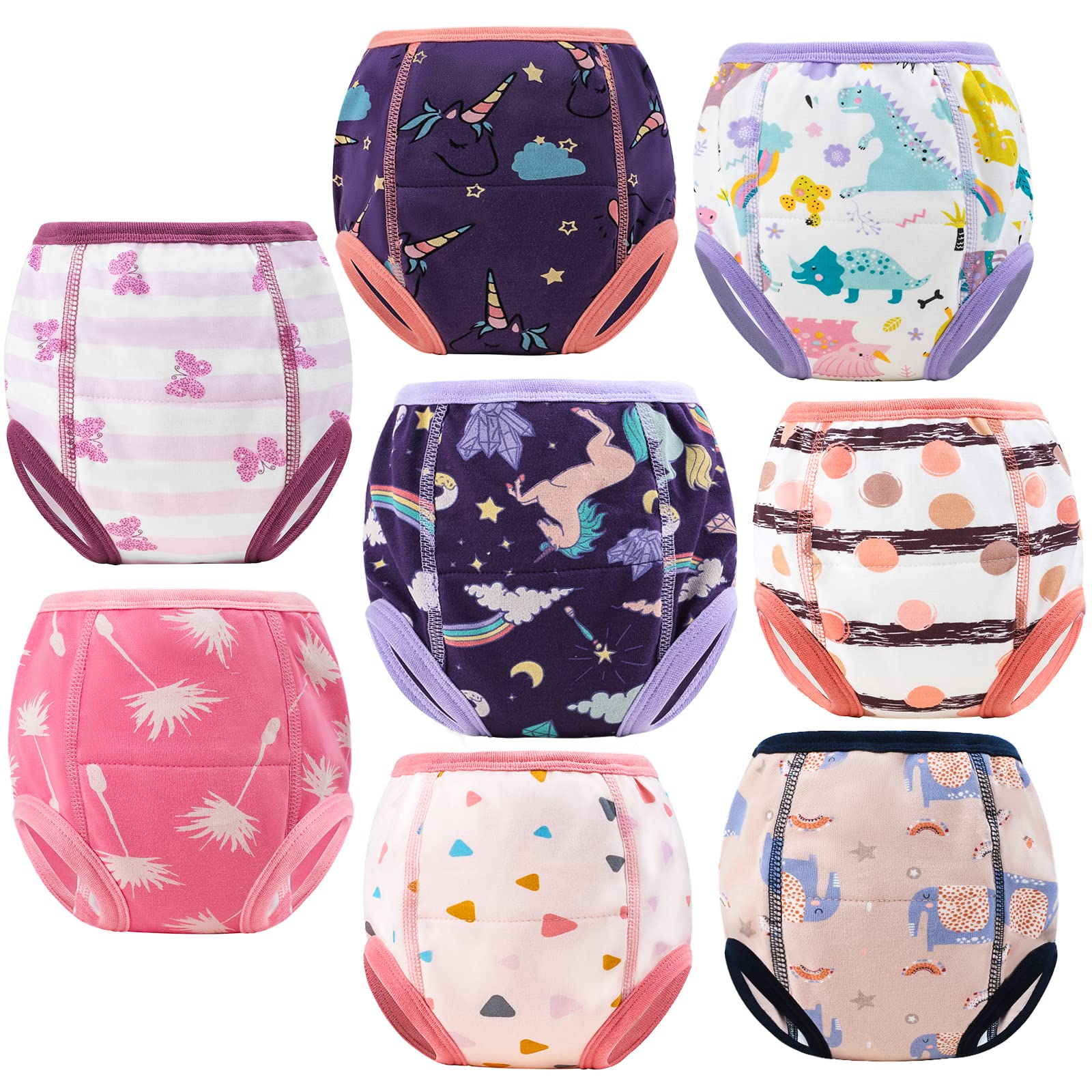 thumbnail image 2 of MooMoo Baby Absorbent Potty Training Underwear 6 Packs Cotton Training 2 of 10