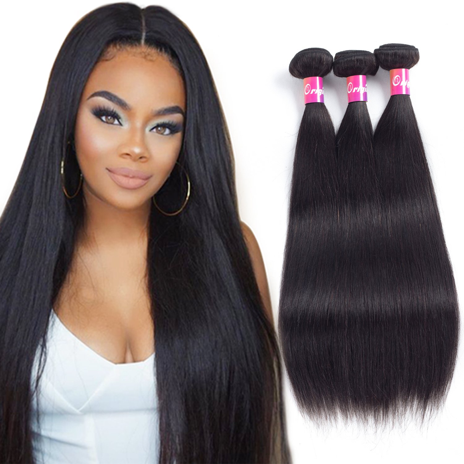 Amazon Com Malaysian Straight Hair 3 Bundles Remy Hair Weave By