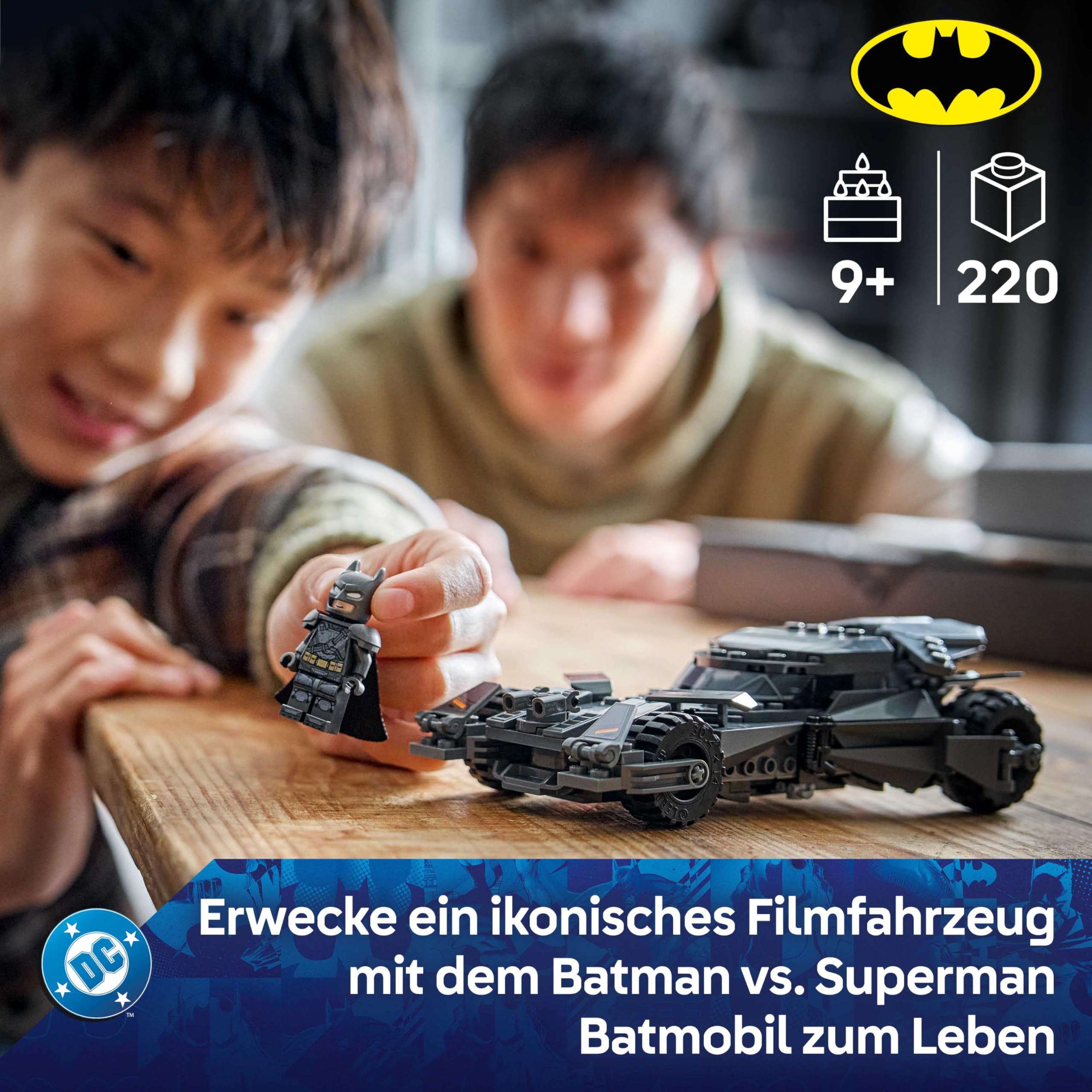 LEGO DC Batman Batman vs. Superman: Batmobil - Superhelden Spielzeugauto - Kreatives Spielzeug mit Minifigur für Kinder ab 9 Jahren - DIY Bauset zum Spielen - Geschenk für Jungen und Mädchen - 76331 2