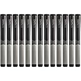 Winn Grips Dri-Tac LT series Polymer Technology, 13 Piece Golf Grip Bundle-Midsize (+1/16""), Black/Gray