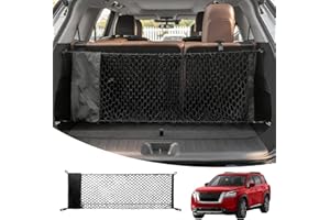 Maxzina Cargo Net Compatible with 2013-2025 Nissan Pathfinder Truck Bed Cargo Net 3.05'×1.31' Double Layer Envelope Style Dense Mesh Trunk Organizer for 2024 Pathfinder Exterior Accessories