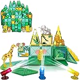 Magtiles | Magnetic Tiles for Kids Ages 4-8 Educational Toys Magnet Building Blocks 54 Set Montessori Cubes for Boys Girls Gift Birthday Present Sensory Learning