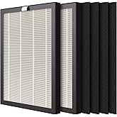 VEVA 9000 Premium HEPA Replacement Filter 2 Pack Including 4 Carbon Pre Filters Compatible with VEVA ProHEPA 9000 Air Purifier