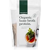 Natural Force - Pure Organic Bone Broth Protein Powder, Grass-Fed &amp; Keto Certified, Types I, II &amp; III Collagen, Unflavored, Perfect for Soups &amp; Cooking, 10.8 oz