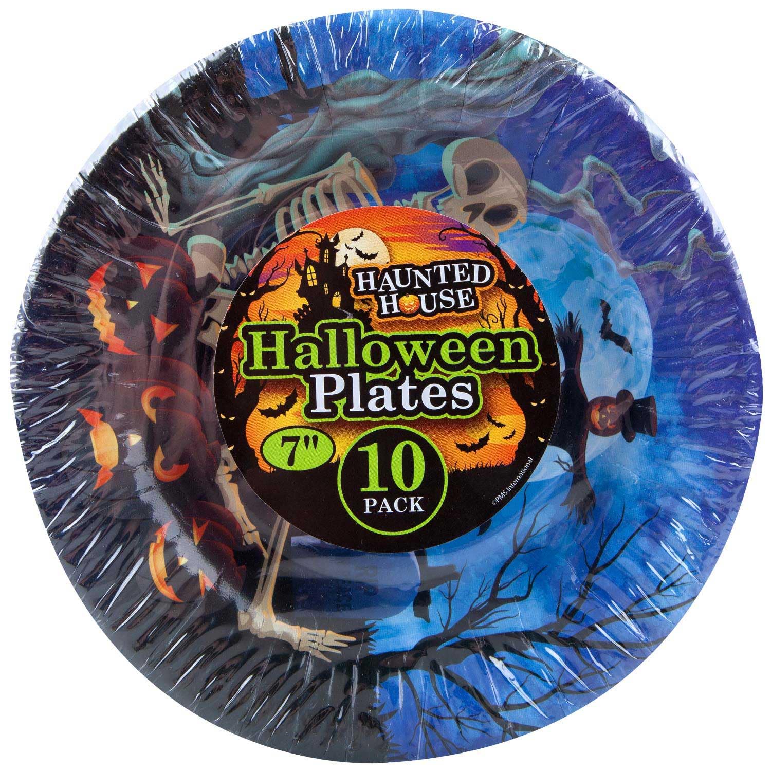 VFM - Halloween Paper Plates - Graveyard 7” Halloween Party - Haunted House - 10 Pack