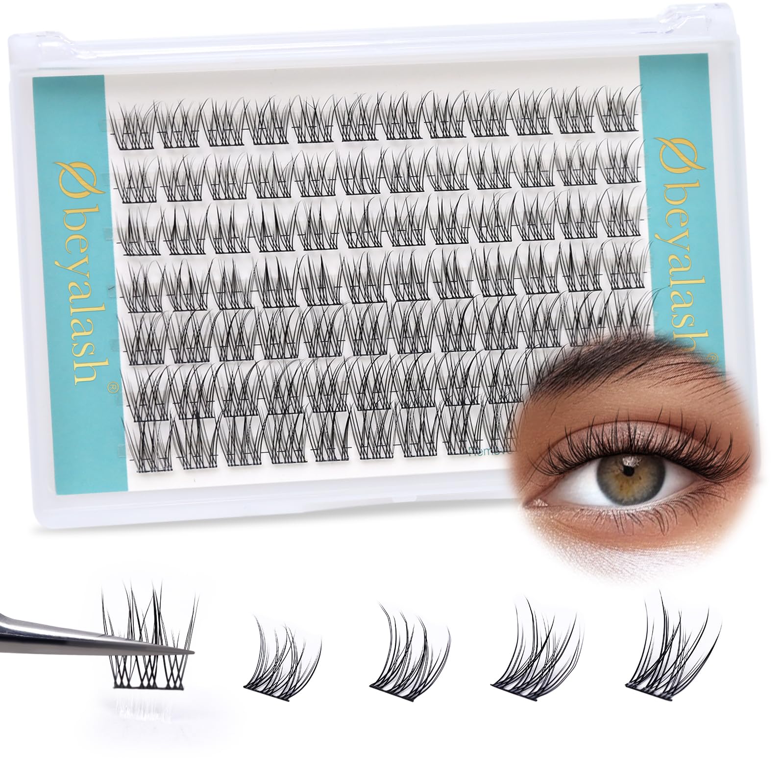 Obeyalash Eyelash C Curl False Eyelashes Extension 84pcs DIY 10~13mm Bouquet Lashes — image 1