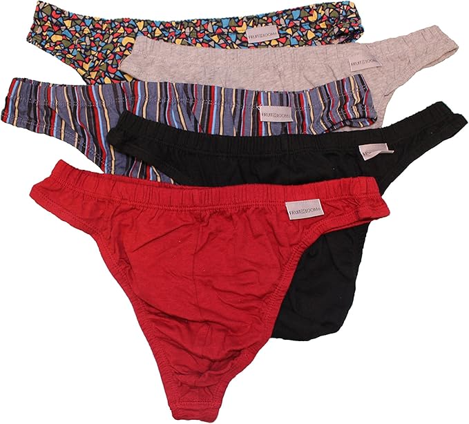 Fruit of the Loom Men Thongs, 5 Pack (Small, RED/Assorted) Amazon.ca