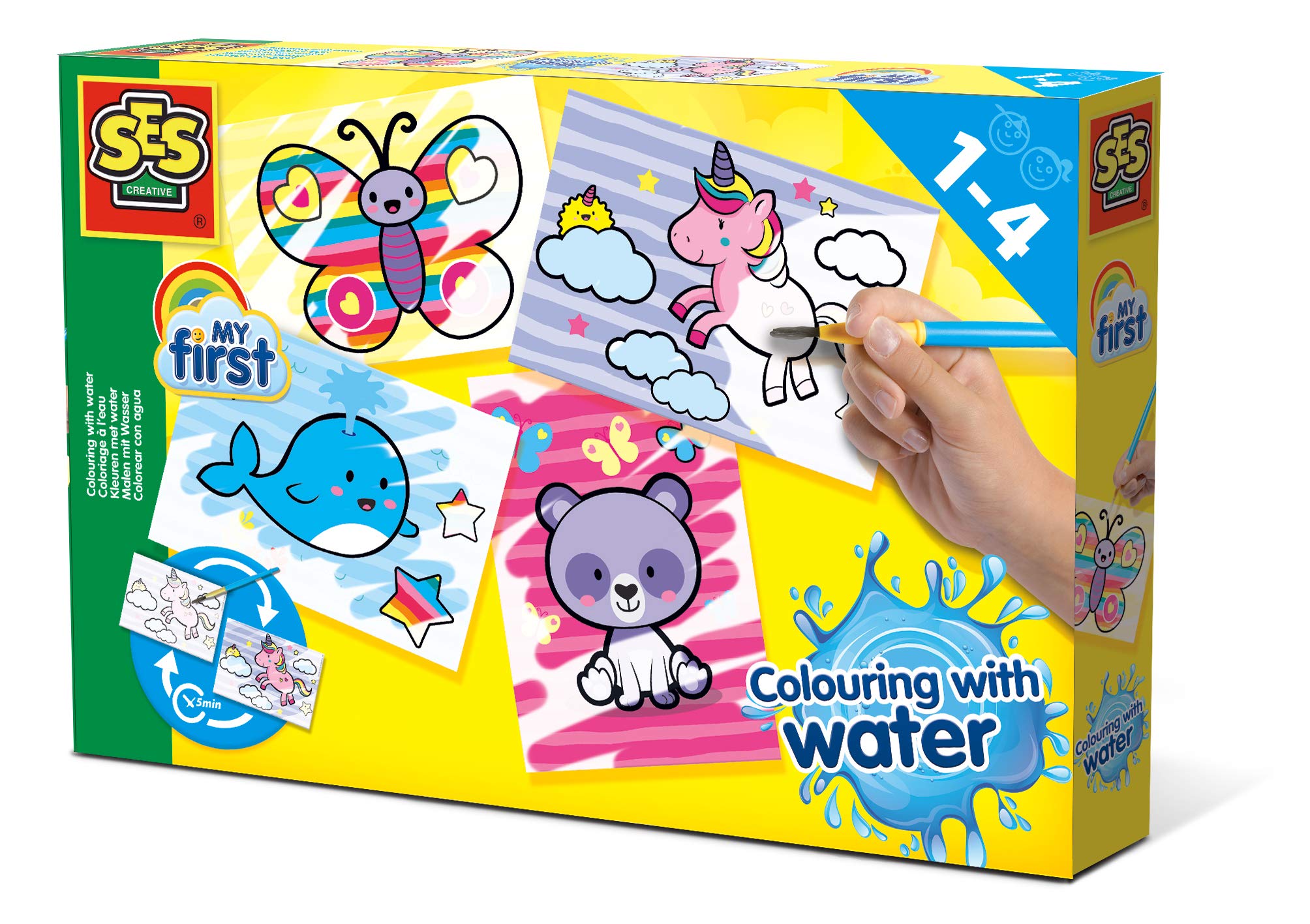 SES Creative 14454 Colouring with Water-Fantasy Animals