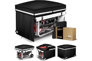 GUYISS Extra Heavy Duty Bracket Generator Cover. Generator Covers While Running. Arch Design Does Not Collect Water, 32×24×24 inches, 19mm Large Diameter Metal Tubing, Extra Heavy Duty Waterproof Tarp, Black