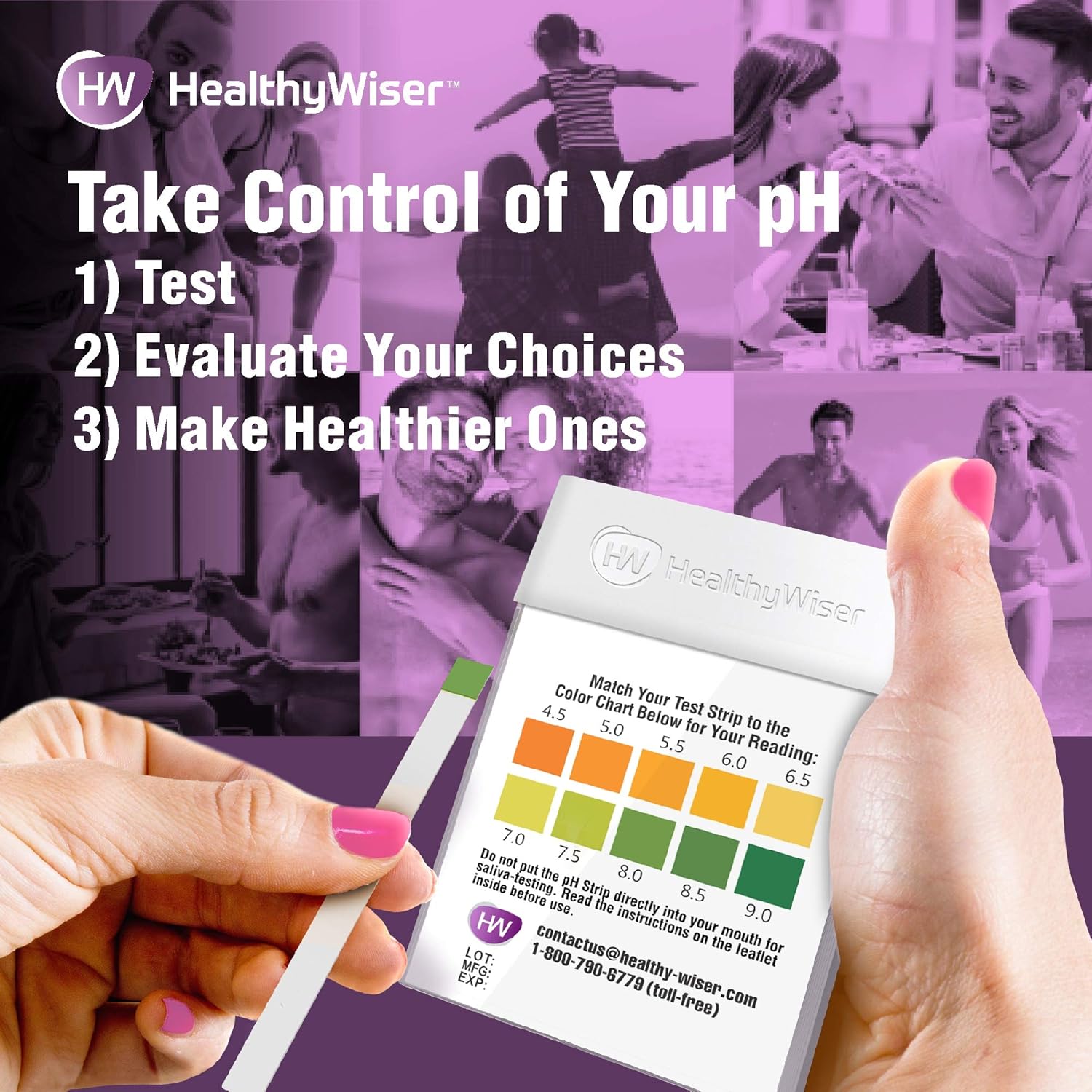 pH Test Strips 120ct - Tests Body pH Levels for Alkaline & Acid Levels Using Saliva & Urine. Track & Monitor Your pH Balance & A Healthy Diet, Get Accurate Results in s. pH Scale 4.5-9: Health & Personal Care