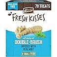 Merrick Fresh Kisses Natural Dental Chews Toothbrush Treat Shape Infused With Real Mint For Tiny Dogs 5-15 Lbs - 78 ct. Box