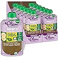 Plum Organics Mighty Morning Organic Toddler Food - Banana, Kiwi, Spinach, Greek Yogurt, and Barley - 4 oz Pouch (Pack of 12) - Organic Fruit and Vegetable Toddler Food Pouch