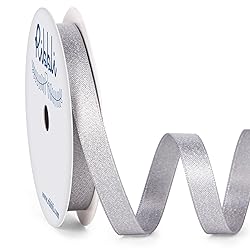 Ribbli Silver Double Faced Purl Ribbon, Luxury