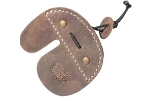 TOP-RANK LEATHER SINCE 2015 Toprank Leather Archery Finger Tabs - Handmade Finger Guard for Shooting Practice Gear, Recurve Bow Fingers Tab