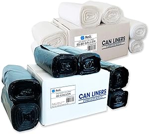 Trash Bags 55-60 Gal (150 Bags) & 55 Gallon Trash Bags (150 Bags)