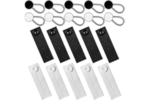 Canlierr Extender Button Set Includes Elastic Waist Button and Comfy Collar Extender for Clothing Supplies
