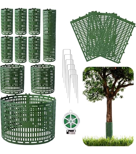 PP Tree Guards 8-Pack Tree Trunk Protectors - Breathable Garden Tree ...