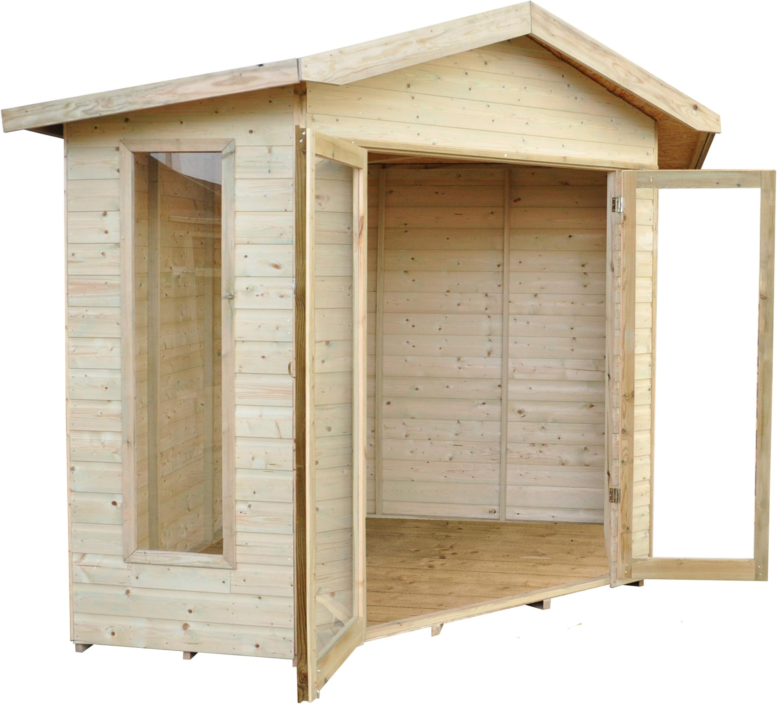 Forest Garden Forest Shiplap Corner Honeybourne Summerhouse, Pressure Treated, 8x8