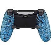 eXtremeRate Textured Blue Dawn 2.0 FlashShot Trigger Stop Remap Kit for PS4 CUH-ZCT2 Controller, Upgrade Board & Redesigned Back Shell & Back Buttons & Trigger Lock for ps4 Controller JDM 040/050/055