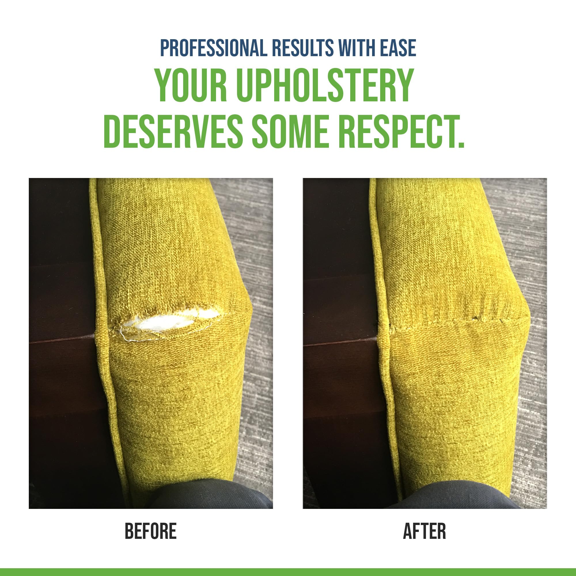 Finyl Fix Seam Stitch Repair Kit | Restore Seam Damage on Vinyl, Fabric, Leather, Heavy Canvas on Car/Boat Seats, Furniture, Clothes | Vinyl Repair Kit, Sewing Kit with Black & White Thread