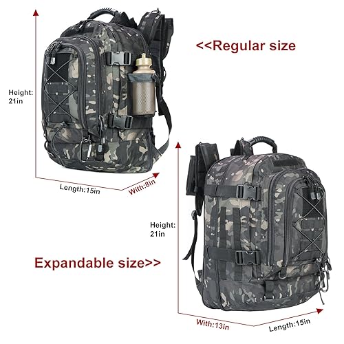 ARMYCAMO Expandable Adjustable 40L 64L Outdoors Day Backpack