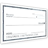 Voccim Reusable Big Checks Oversized 30" X 16" Giant Blank Check, Fake Check For Presentation Dry Erase Large Endowment Raffle Reward Winners Cardboard - View #4
