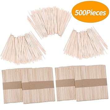 Amazon Com Senkary 500 Pieces Wooden Wax Sticks Waxing Sticks