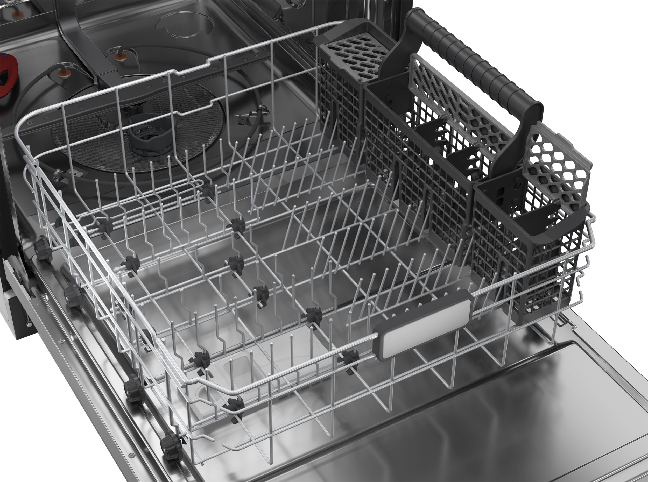 Sharp SDW6726MS 24-inch Stainless Steel Dishwasher, 47 dB Library Quiet, Third Rack, Power Wash Sprayer, 12 Place Settings,