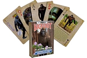 Paradise Cay Publications, Inc. Squatch METALWORKS Bigfoot Playing Cards - Standard 52 Card Deck - Unique and Fun Playing Cards with Illustrations and Facts - Perfect for Sasquatch Enthusiasts